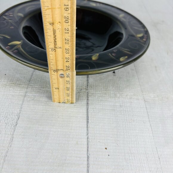 2003 Deb Hrabik For Demdaco CHOCOLATE BERRIES Ceramic Large Rim Soup Bowls Set 3 - Picture 10 of 16